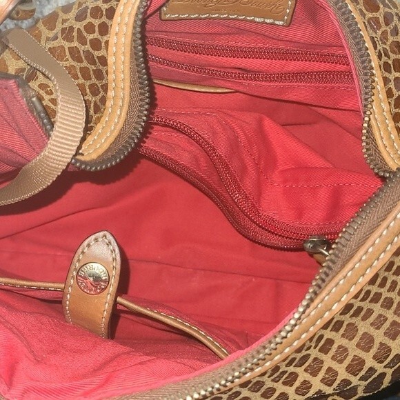 EUC Dooney & Bourke Brown Snakeskin Style Shoulder Bag handbag purse - Picture 11 of 15
